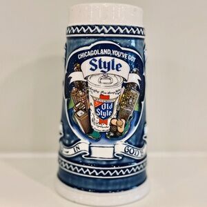 Vintage 1982 Old Style Beer Stein Chicagoland Heileman’s Ceramarte Chicago
